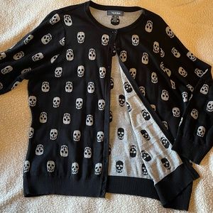 ModCloth Black Skull Cardigan 2X